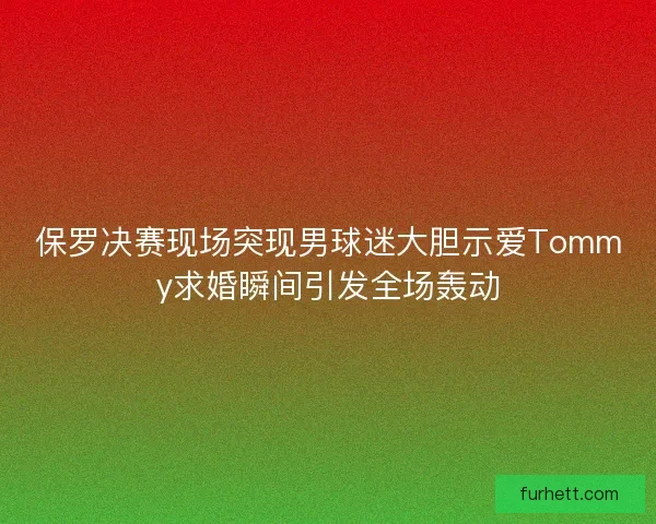 保罗决赛现场突现男球迷大胆示爱Tommy求婚瞬间引发全场轰动